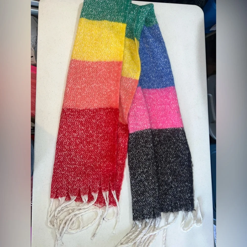 Rainbow Colorblock Scarf